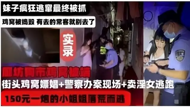 【河北廊坊雞窩被端實錄】妹子瘋狂逃竄最終被捉
