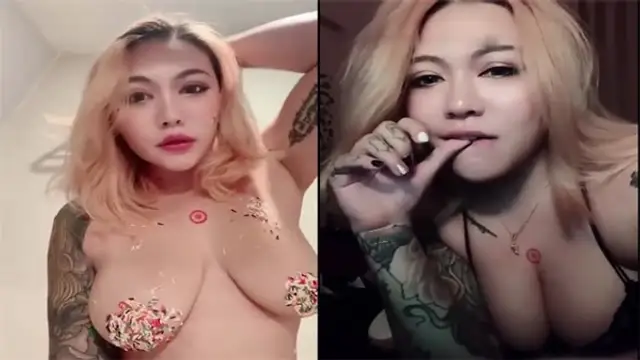 狂野紋身極品女模私拍流出，無毛粉逼紫薇吹簫超級騷
