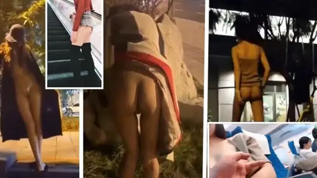 露出2】母狗不同場合露出真不怕被看見啊